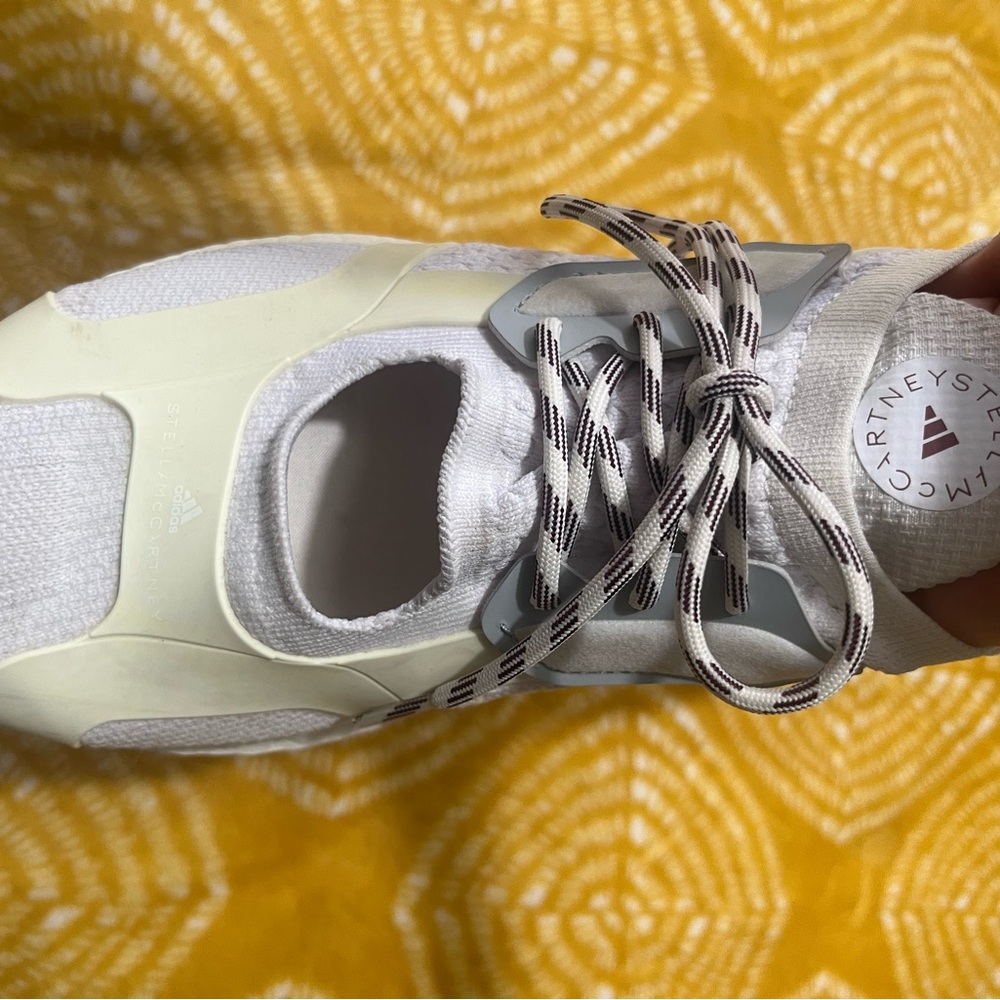 Adidas Cream and Gray Athletic Shoes